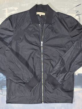 ORLEBAR BROWN FAIRLEY NAVY Nylon Bomber Jacket Mens Size L
